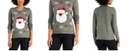 Karen Scott Sequined Santa Sweater, Created for Macy's